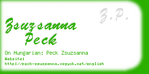 zsuzsanna peck business card